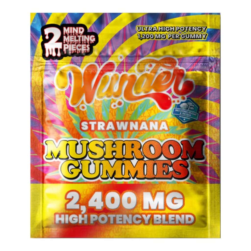 Wunder High Potency Mushroom Gummies Double Apple And Strawnana