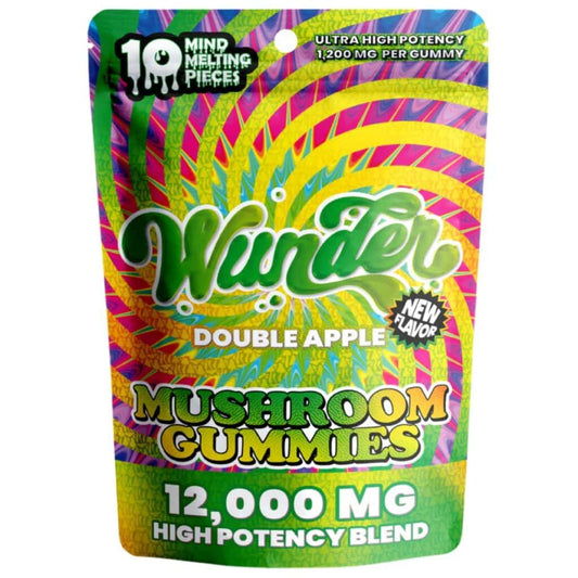 Wunder High Potency Mushroom Gummies Double Apple And Strawnana