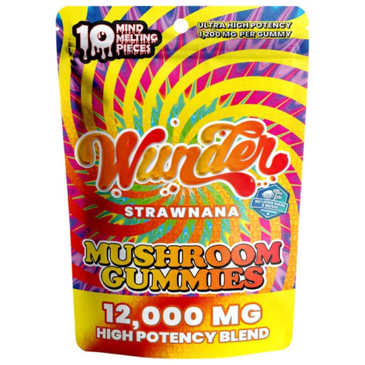 Wunder High Potency Mushroom Gummies Double Apple And Strawnana